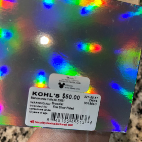 Disney Minnie Mouse Gold Tone Tag Style Necklace in Box - Picture 2 of 2